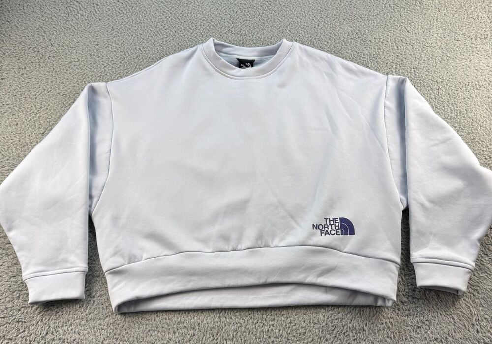 The North Face Horizon Performance Fleece Crew Womens M Dusty Periwinkle Crop